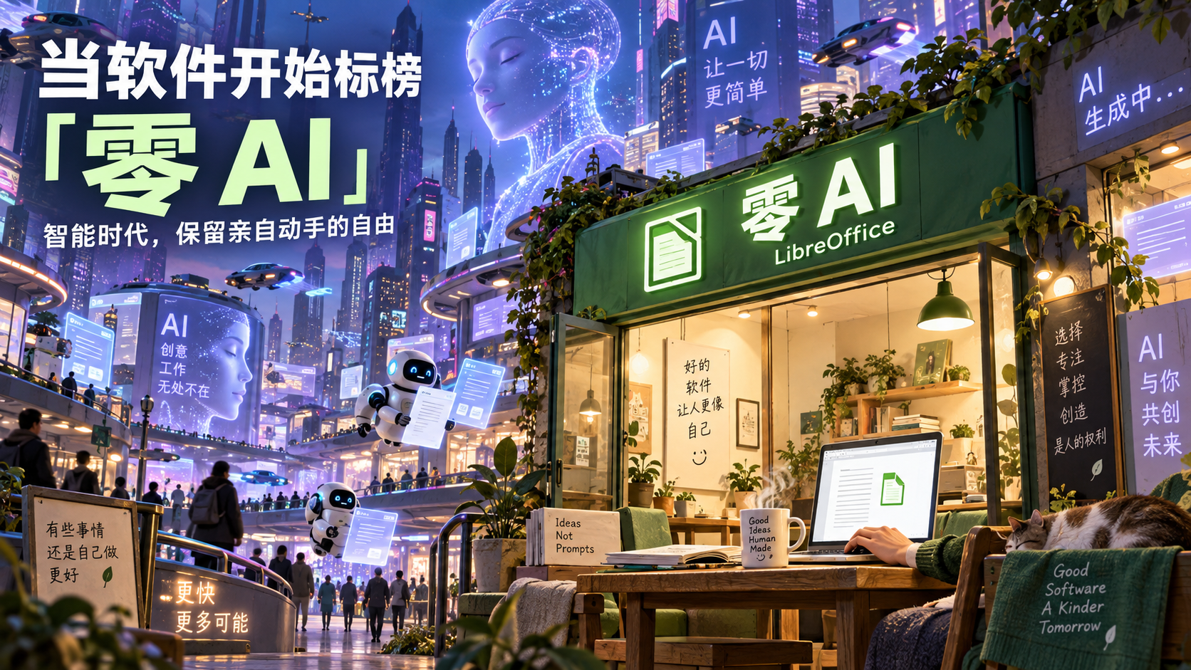 当软件需要标榜“零AI”，证明AGI时代真的到来了